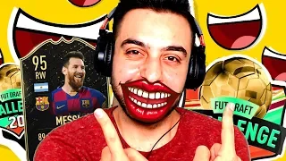 KARTLARINDA GÜLEN FUTBOLCULAR CHALLENGE ! FUT DRAFT FİFA 20 !