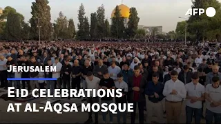 Tens of thousands attend Eid celebrations at Jerusalem's al-Aqsa mosque | AFP