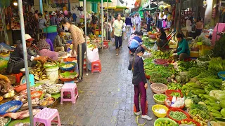 Cambodian Lively Market In Phnom Penh City - Routine Fresh Foods & Lifestyle @ The Market