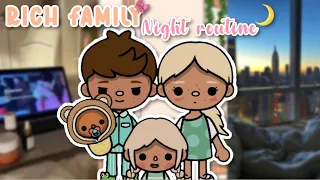Rich Family Night Routine||*Fun day||* WITH MY VOICE🔊 ||*Toca Boca World