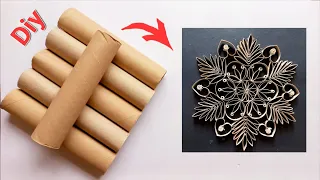 Super idea with kitchen towel rolls for Christmas decoration! recycled idea