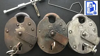 (137) Lock picking for Beginners - Old Style Chubb Cruiser Lever Padlock picked using homemade tools
