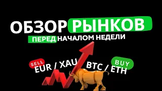 ОБЗОР РЫНКОВ . BTC / ETH / EUR / XAU