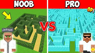 Minecraft NOOB vs PRO : GIANT MAZE BUILD CHALLENGE WITH JETHIYA..😆😆 | Carry Depie