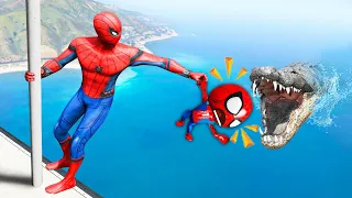 BEBÊ HOMEM ARANHA FAZENDO PARKOUR NO GTA 5 - O FILME