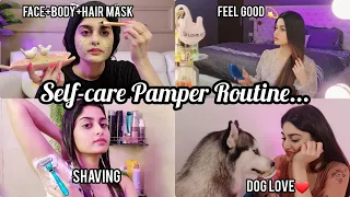 Pamper Routine🚿😍 | Face&Hair mask + Pedicure  💅❤ #selfcare #pamperroutine