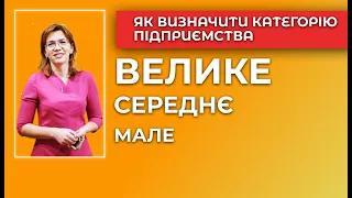 ВЕЛИКЕ. МАЛЕ. СЕРЕДНЄ. ЯК ВИЗНАЧИТИ КАТЕГОРІЮ ПІДПРИЄМСТВА