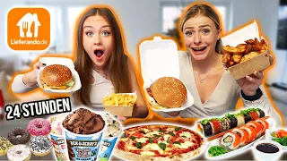 Lieferanten BESTIMMEN unser ESSEN 24 Stunden!!! *ich bin arm nach diesem Video*😳🤑 Food Challenge PIA