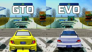 NFS Most Wanted: Pontiac GTO vs Mitsubishi Lancer Evo 8 - Drag Race