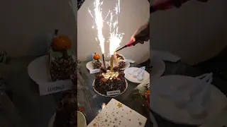 sparkling candle 🕯️ birthday cake 🎂