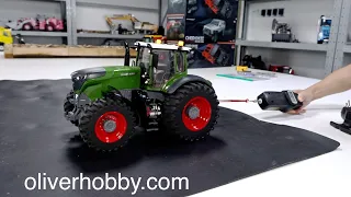 Unbox 1/16 LESU 4X4 1050 Fendt RC Tractor,Metal Chassis, Differential Lock,with light & sound