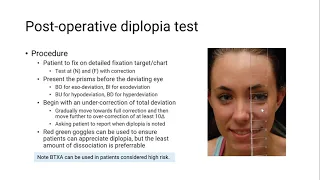 Post-op Diplopia Test