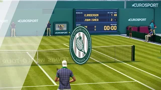 Tennis World Tour 1.04 UPDATE - Kevin Anderson vs John Isner - Gameplay