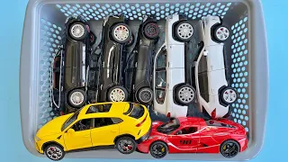 Box Full Of Diecast Cars, Lamborghini, Ferrari, Maybach, Lexus, Brabus Rocket, Toyota