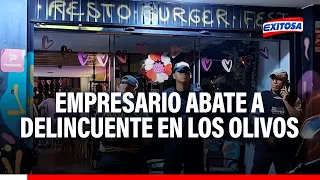 🔴🔵Los Olivos: Empresario abate a un delincuente que trató de robar en un restobar