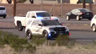 Heavy Traffic! Nevada Highway Patrol/State Police Car Responding Code 3!