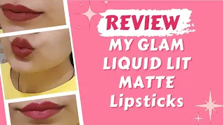 MyGlamm Liquid Lit Matte Lipstick Swatches Ideal Shade for Every Skin Tone #MyGlamm#LipstickSwatches