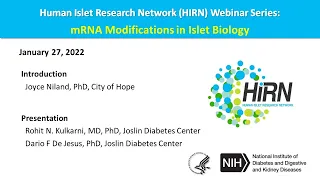 Webinar: mRNA Modifications in Islet Biology