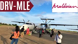 MALDIVIAN TRIPREPORT | DHARAVANDHOO - MALE | DASH-8 Q300| ECONOMY | ULTRA HD 4K