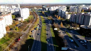 Полёт над проспектами Клецкова и Румлёвский г.Гродно