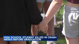 Memorial grows for high school senior killed in crash; father brought to knees by display