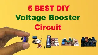 5 Best DIY Voltage Booster Circuit Diagram || Simple DC To DC Converter Circuit || High Power Boost