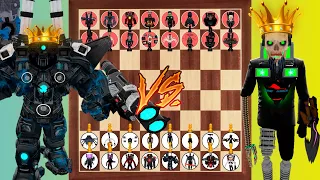 Skibidi Toilet Tournament | Team Cameraman Titan Upgrade vs Skeleton Titan Hybrid on chess board