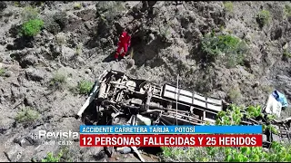 Bus se embarranca en la carretera Tarija – Potosí y deja un saldo de 12 fallecidos