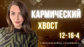 Кармический хвост 12-16-4. Матрица судьбы