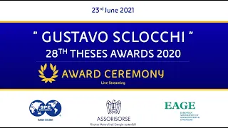 Gustavo Sclocchi   28th Theses Awards 2020  AWARD CEREMONY