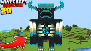 i build A WARDEN STATUE in minecraft hardcore