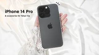 iPhone 14 Pro 🖤aesthetic unboxing |1TB| accessories | Kirby Cafe✈️ | Lark C1 | Genshin Impact