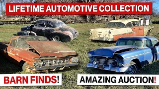 AMAZING Barn Find Auction! Tri-Five Hardtops, 1959 Elcamino, Coupes, Vintage Parts and MORE!