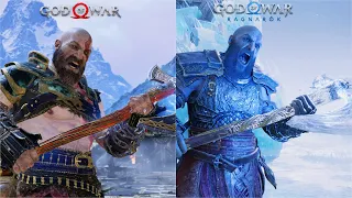 Leviathan Axe Attack Comparison God of War / God of War Ragnarok