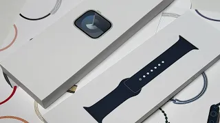 Молчаливая распаковка Apple Watch 9, 45 мм