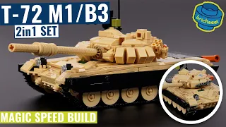T-72 M1/B3 Main Battle Tank - 2in1 Set - Sluban B1011 (Speed Build Review)