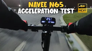 Navee N65 Electric Scooter - Acceleration Test (Environment Sound Only) 4K