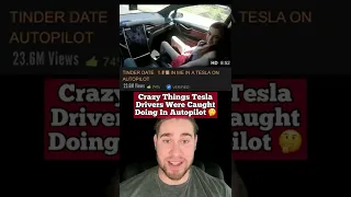 CRAZY THINGS TESLA DRIVERS WERE CAUGHT DOING IN AUTOPILOT!! #Shorts