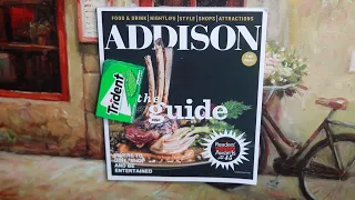 ADDISON DALLAS NIGHT LIFE FOOD & DRINKS ASMR MAGAZINE PAGE FLIPPING TRIDENT