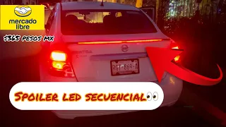 SPOILER ALERON LED SECUENCIAL! $365 pesos MX(Arreglando mi carro con poco dinero cap. 2)🚘