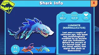 Hungry shark Evolution (new look a shark info)LUMINITE ! ......