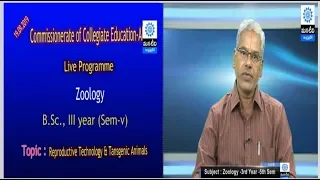 CCE   | Zoology  | 3rd Year | 5th Sem | Reproductive Technology  & Tansgenic  Anials | Manatv Live