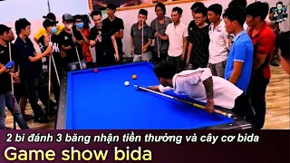 Thịnh kent game show bida 2 bi đánh 3 băng nhận tiền thưởng - Mini game bida đông vui nhất Việt Nam