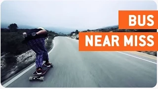 Bus vs Longboarder | Insane Near-Hit