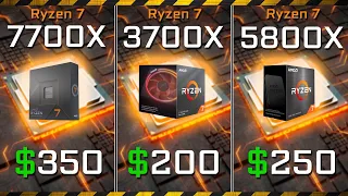 Ryzen 7 7700X vs. 3700X vs. 5800X (RTX 4090)