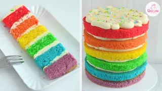 Rainbow Cake FACILE e buonissima | UnicornsEatCookies