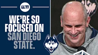 Dan Hurley Says The Huskies Are LOCKED IN On Preparing For San Diego State I CBS Sports