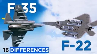 Here's 16 Differences Between: F-22 Raptor with F-35 Lightning II