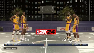 NBA 2K24 - Magic Johnson & Kareem Abdul-Jabbar Vs Kobe Bryant & Shaquille O'Neal - NBA BLACKTOP