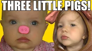 Three Little Pigs Starring Jillian & Addie!  Babyteeth4 Classic Mini Movie